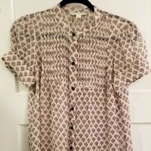 Banana Republic brown and cream top